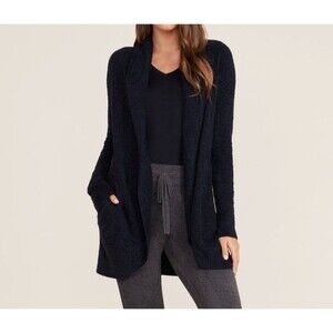 NWT Barefoot Dreams Black CozyChic Lite Circle Cardi Size Extra Small
